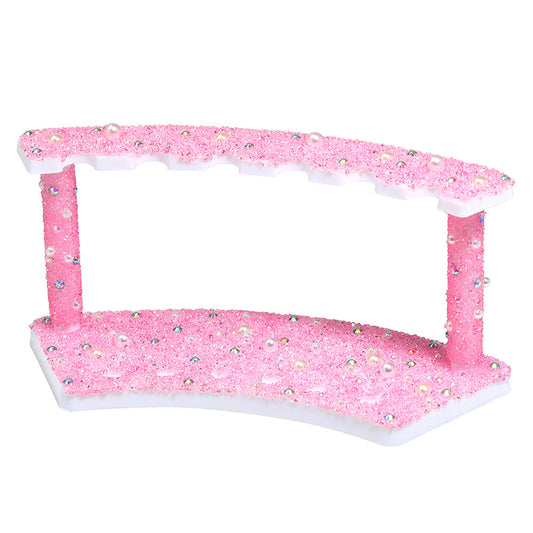Pink Glitter Acrylic Pen Display Stand